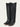 A5234 - WOMEN'S BLACK SERRATED PATTERN EMBROIDERY TALL TOP SNIP TOE COWBOY BOOT