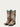 C3405 - WOMEN'S MULTICOLOR GLITTERED INLAY BONE COLOR SQUARE TOE COWBOY BOOT