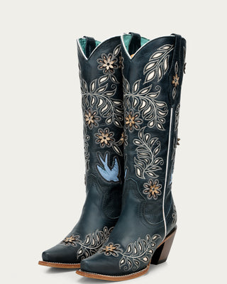7220 Bottes Boulet western country Bout Carré Large marron femme | la
