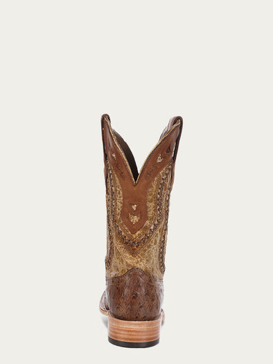 A4008 - MEN'S BROWN EMBROIDERY WITH WOVEN DETAIL AND OVERLAY FULL