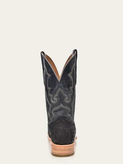 A4221 - MEN'S EMBROIDERY ALLIGATOR VAMP AND COUNTER BLACK WIDE