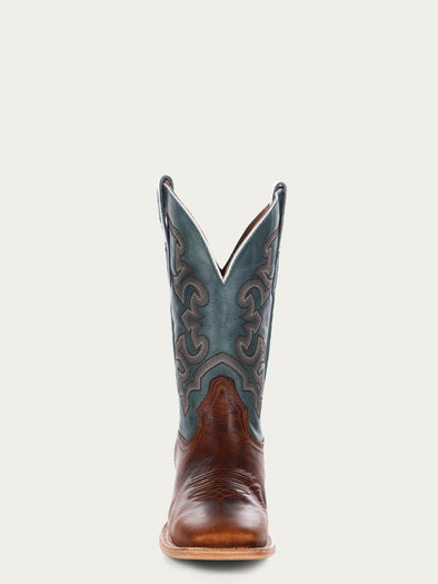 Goodyear Cowboy Boots Men\'s Size 12 D Blue Brown Leather Square Toe Design Goodyear | Shoes | Goodyear Cowboy Boots Mens Size 2 D Blue  main image 2