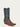 MENS NAVY-BLUE EMBROIDERY HORSEMAN TOE BROWN COWBOY BOOT-A4402