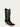 WOMENS BLACK EMBROIDERY SUEDE SQUARE TOE COWBOY BOOT WITH PULL HOLES-A4476