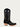 WOMENS BLACK EMBROIDERY SUEDE SQUARE TOE COWBOY BOOT WITH PULL HOLES-A4476-a