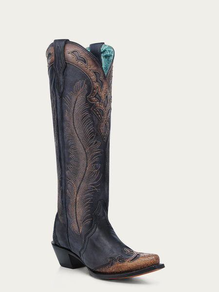 A4767 - WOMEN'S HONEY FEATHER EMBROIDERY WITH CRACKLED OVERLAY AND
