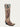 A4817 - WOMEN'S TAUPE OVERLAY RUBBER APPLICATION EMBROIDERY TALL TOP WITH PULL HOLES SNIP TOE COWBOY BOOT