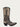 A4832 - WOMEN'S TAUPE OVERLAY BULL SKULL EMBROIDERY AND STUDS SNIP TOE COWBOY BOOT