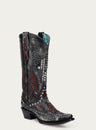 WOMENS_BONE_OVERLAY_EMBROIDERY_AND_STUDS_BLACK_SNIP_TOE_COWBOY_BOOT-A4833