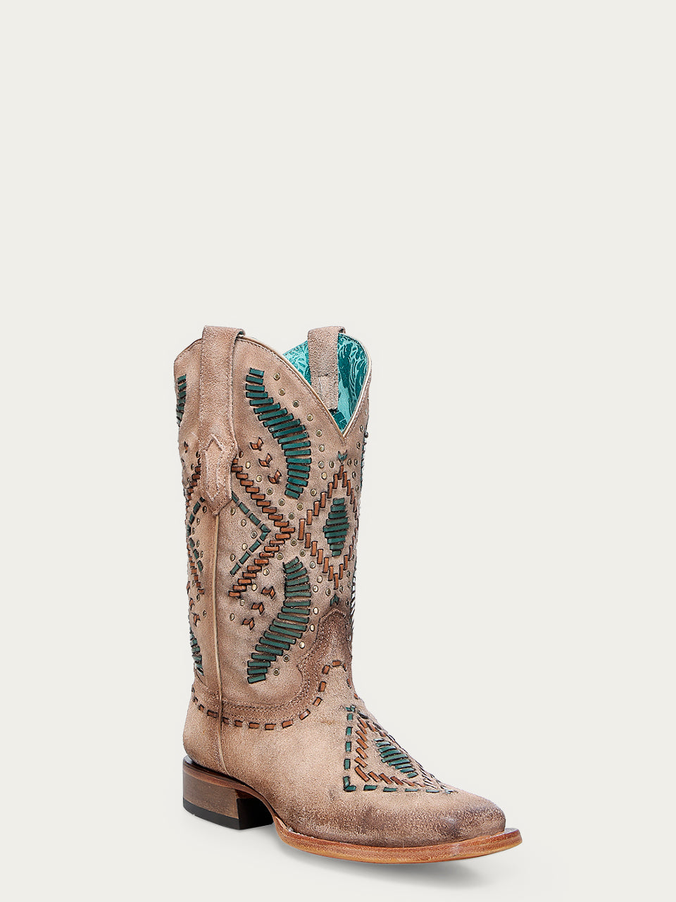 WOMENS_WOVEN_EMBROIDERY_AND_STUDS_WIDE_SQUARE_TOE_SAND_COWBOY_BOOT-A4840