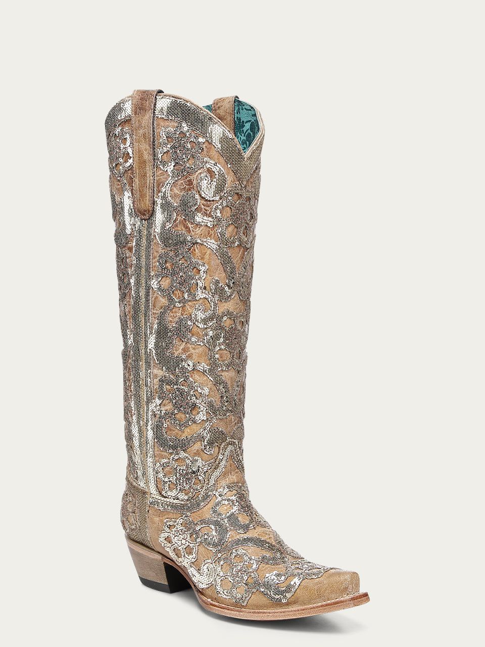 WOMENS_SAND_OVERLAY_AND_SEQUIN-EMBROIDERY_FLORAL_PATTERN_TALL_TOP_SNIP_TOE_COWBOY_BOOT-A4867