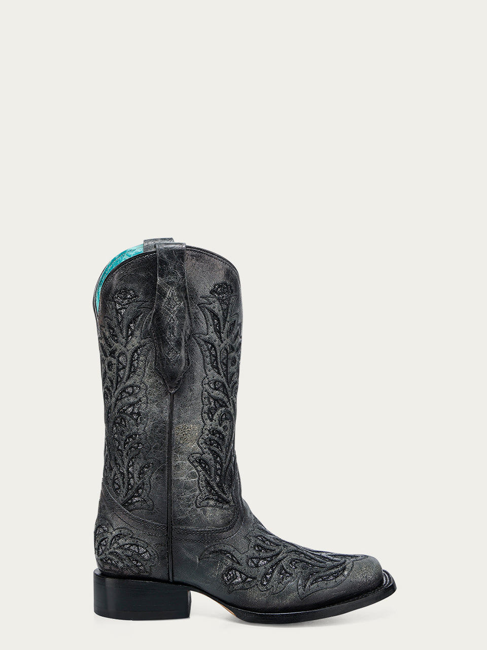 WOMENS_BLACK_EMBROIDERY_SQUARE_TOE_COWBOY_BOOT-A4876-A
