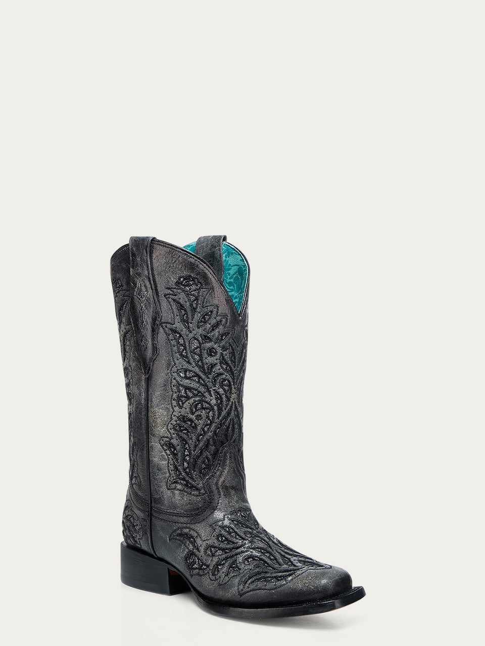WOMENS_BLACK_EMBROIDERY_SQUARE_TOE_COWBOY_BOOT-A4876