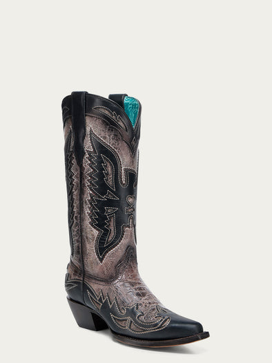 Corral Brown Distressed Leather Eagle Overlay Western Cowgirl Boots Sz 7.5 M A4890 - WOMEN main image 3