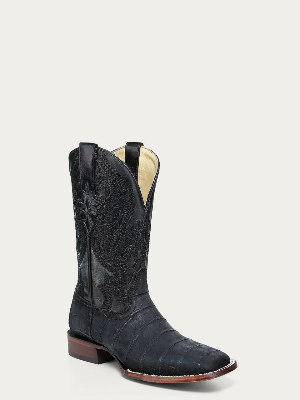 MENS_EMBROIDERY_NAVY_BLUE_ALLIGATOR_WIDE_SQUARE_TOE_COWBOY_BOOT_WITH_LEATHER_SOLE_AND_RUBBER_INSERT-A4933
