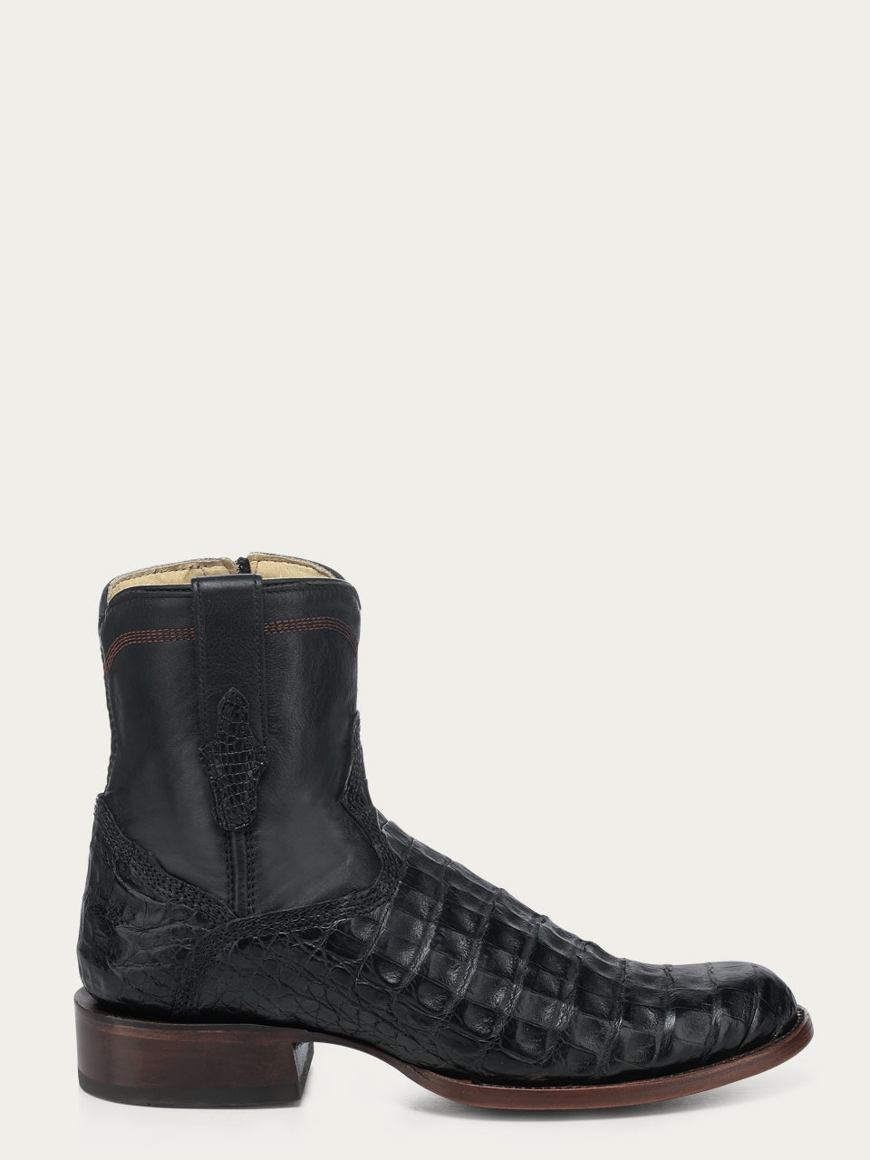 MENS_EMBROIDERY_BLACK_CAIMAN_ROUND_TOE_COWBOY_BOOT-A4961-A