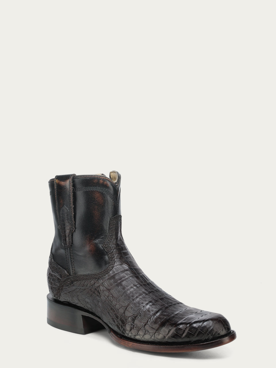 MENS_CAIMAN_EMBROIDERY_BROWN_ROUND_TOE_ANKLE_COWBOY_BOOT-A4962