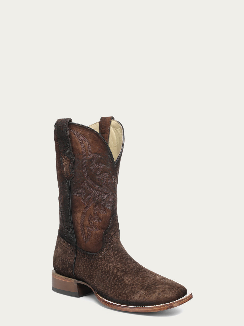 MENS_EMBROIDERY_BROWN_CAPYBARY_WIDE_SQUARE_TOE_COWBOY_BOOT-A4966