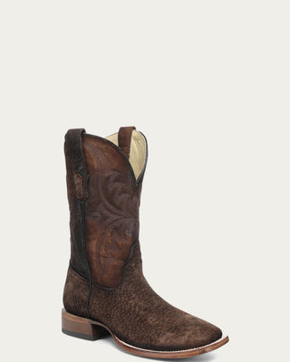 MENS_EMBROIDERY_BROWN_CAPYBARY_WIDE_SQUARE_TOE_COWBOY_BOOT-A4966