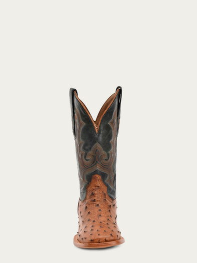 A4533 - MEN'S EMBROIDERY AND TAN OSTRICH VAMP AND COUNTER OLIVE