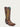 C4156 - WOMEN'S BROWN AND TURQUOISE OVERLAY EMBROIDERY AND STUDS WING TIP SNIP TOE COWBOY BOOT