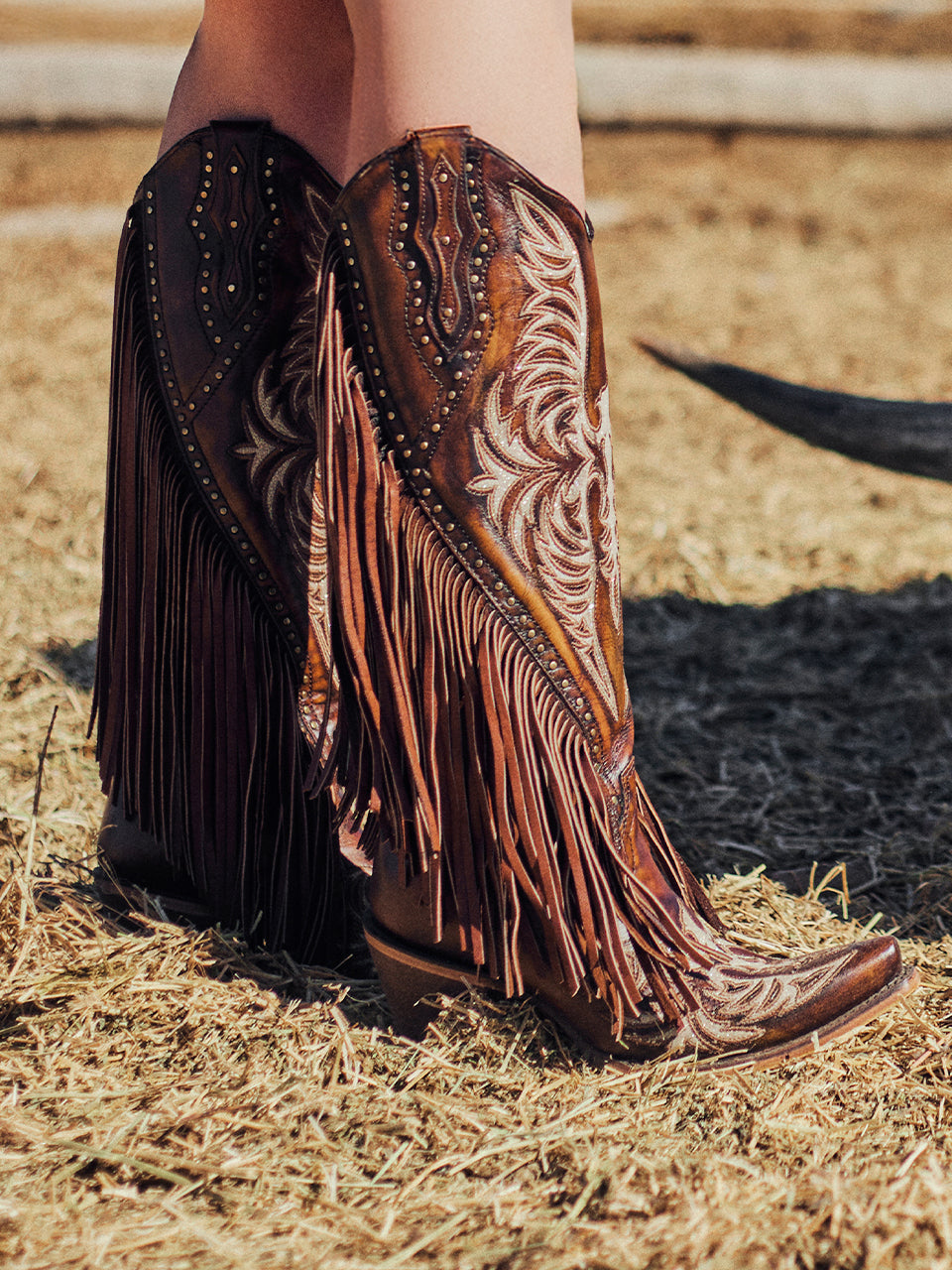 Fringe Cowboy Boot Corral Booties With Fringe C4165 WOMEN'S EAGLE