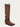 WOMENS EMBROIDERY AND DELICATE CHAIN DETAILS WITH SHELL HANGING TALL TOP BROWN SNIP TOE COWBOY BOOT-C4228