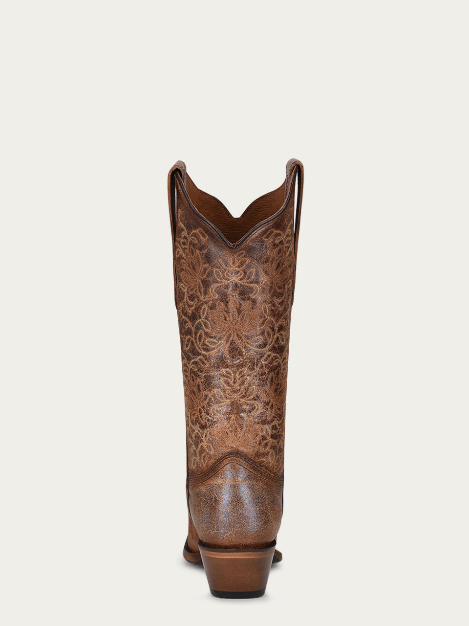 Santiags femme Corral en cuir marron avec coutures et pied en imprimé Santiags femme Corral en cuir marron avec coutures et pied en imprimé