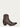 L5917 - BLACK AND BROWN EMBROIDERY AND ZIPPER ANKLE BOOT