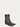 L5917 - BLACK AND BROWN EMBROIDERY AND ZIPPER ANKLE BOOT