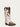 L6032 - WOMEN'S PEARL AND COGNAC OVERLAY AND EMBROIDERY SNIP TOE CIRCLE G COWBOY BOOT