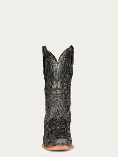 BLACK ALLIGATOR INLAY TIMELESS STYLE- men's boots A4338 – Corral