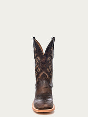 A4264 - MEN'S EMBROIDERY MOKA SQUARE TOE COWBOY BOOT – Corral Boot Company  LLC