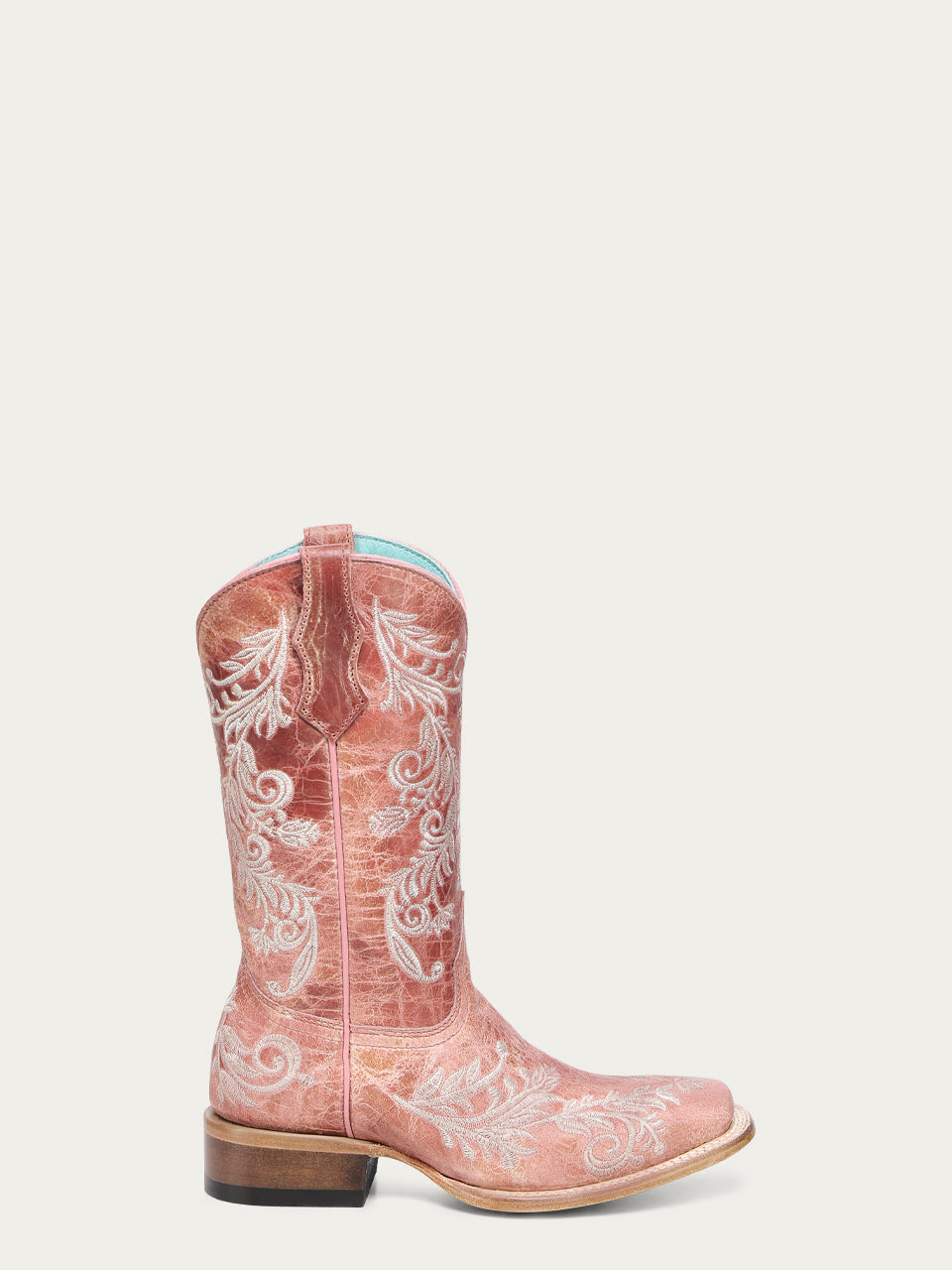 TEEN_EMBROIDERY_ROSE_SQUARE_TOE_COWBOY_BOOT-T0240-A