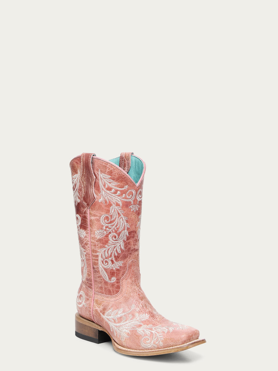 TEEN_EMBROIDERY_ROSE_SQUARE_TOE_COWBOY_BOOT-T0240