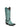 L2076 - WOMEN'S WHITE AND BLACK EMBROIDERY TURQUOISE SNIP TOE COWBOY BOOT