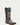 WOMEN'S BLACK AND WHITE FLORAL SUGAR SKULL SQUARE TOE COWBOY BOOT-z5005