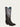 WOMENS BLACK CAIMAN WITH SILVER EMBROIDERY SNIP TOE COWBOY BOOT-a4185