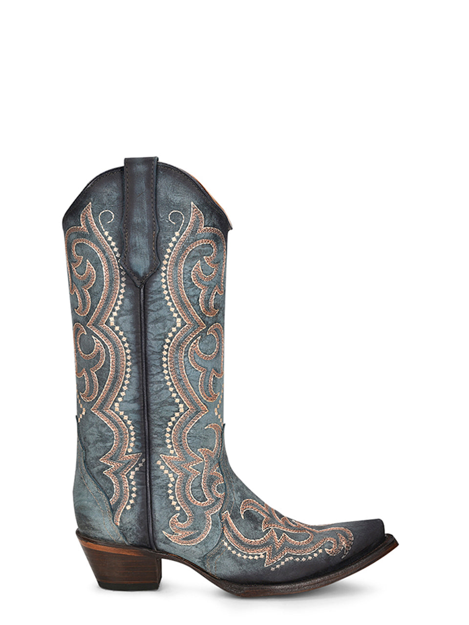Bottes Mode Femmes Vintage Broderie Western À Bout Carré Floral Mi Bottes Mode Femmes Vintage Broderie Western À Bout Carré Floral Mi