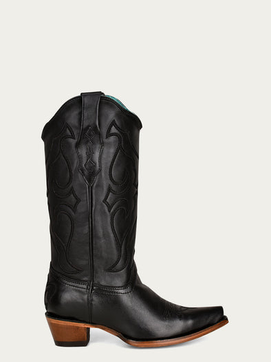 Z5072 - WOMEN'S EMBROIDERY BLACK SNIP TOE COWBOY BOOT – Corral