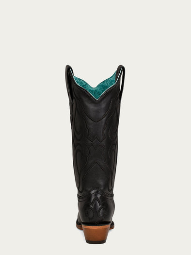 Z5072 - WOMEN'S EMBROIDERY BLACK SNIP TOE COWBOY BOOT – Corral