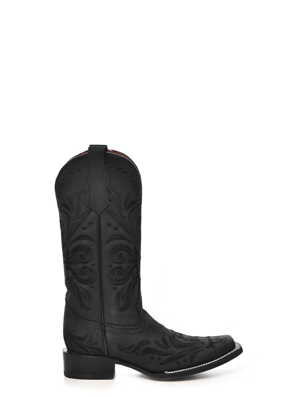 L5464 - WOMEN’S EMBROIDERY BLACK SQUARE TOE COWBOY BOOT