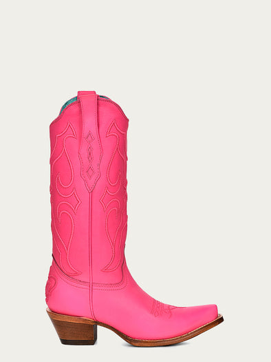 Z5138 - WOMEN'S EMBROIDERY FUCHSIA SNIP TOE COWBOY BOOT – Corral