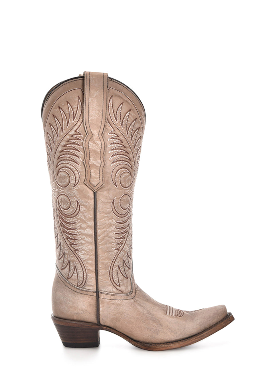 L6116 - WOMEN'S EMBROIDERY SAND SNIP TOE COWBOY BOOT