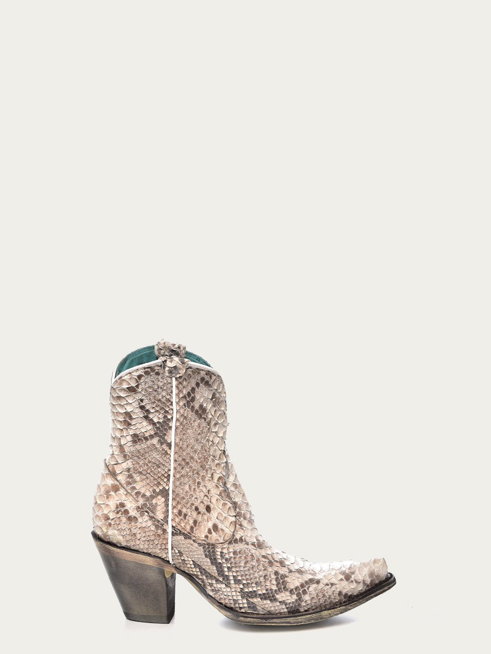 Python Boots Ankle A3791 - WOMEN'S GENUINE FULL PYTHON SNIP TOE ANKLE BOOT WITH ZIPPER ...