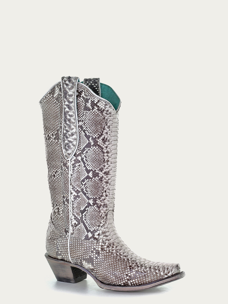 A3798 - WOMEN'S GENUINE FULL PYTHON SNIP TOE COWBOY BOOT