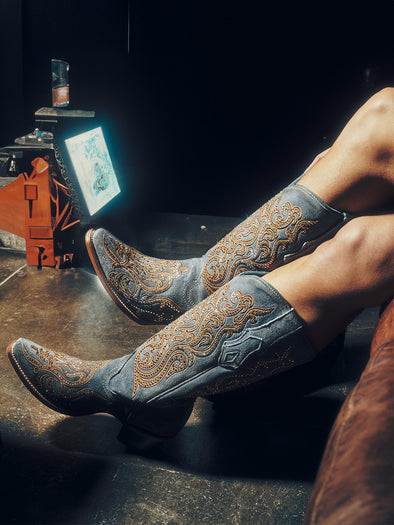 BLUE HONEY EMBROIDERY AND CRYSTALS women's boots C4124 – Corral