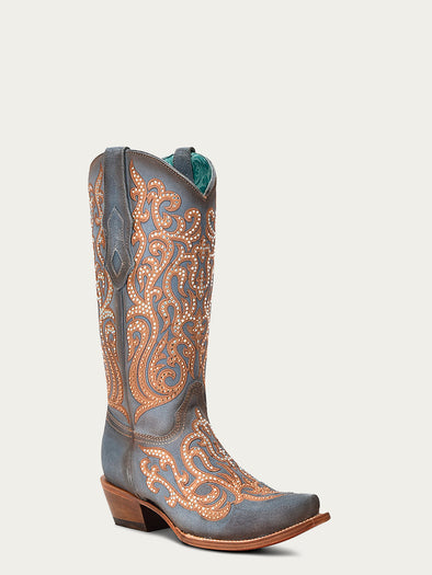 BLUE HONEY EMBROIDERY AND CRYSTALS women's boots C4124 – Corral