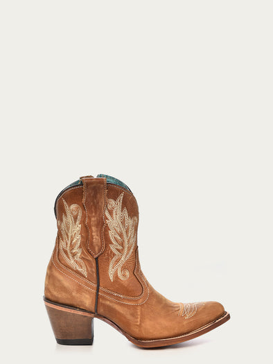 Corral Women's Embroidery Ankle Boot A4218 - TAN