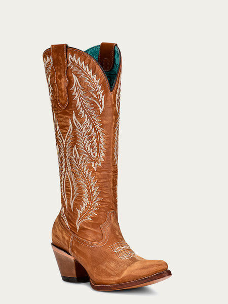 Corral Tan Leather Western Boots with Embossed Interior Corral Women main image 2